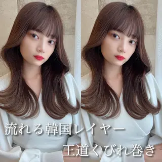 ロング カラー レイヤーカット/ 顔周り 五島巨幹のヘアスタイル