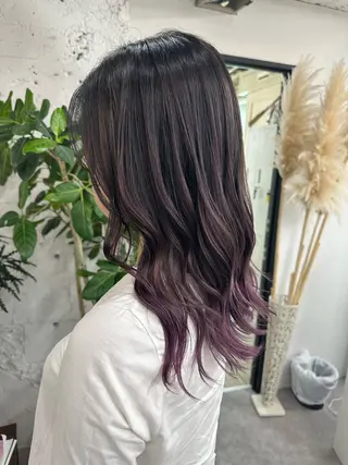 セミロング カラー ヘアアレンジ 久米 治仁のヘアスタイル