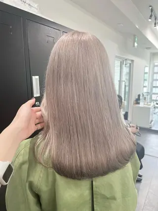 セミロング カラー 韓国ヘア🖤/透明感 shihoのヘアスタイル