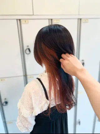 ロング カラー インナー/デザイン カラー/ しゅうとのヘアスタイル