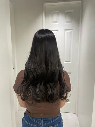 ロング カラー クルミ/ 💕ワンホンネイルのネイルデザイン