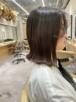 ミディアム レイヤー縮毛矯正 ささきすずね💗のヘアスタイル