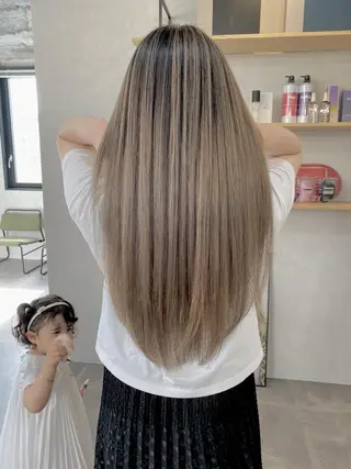 ロング ヘアアレンジ カラー ハイライト❣️バレイ ヤージュ❣️　ykrのヘアスタイル