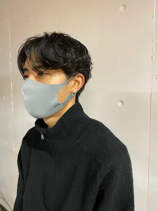 パーマ メンズ Aust hair Stella新宿所属・Yuki☺︎パーマ レイヤーカットウルフのヘアスタイル