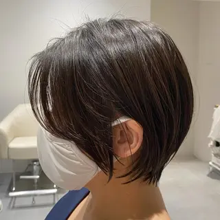 ショート カラー パーマ 小野寺瑞希 /最小顔カットのヘアスタイル