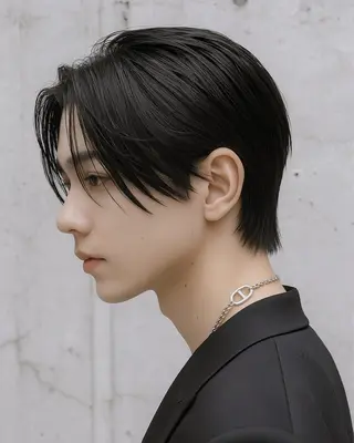 ショート パーマ ヘアアレンジ メンズ Ryo横浜韓国ヘア/ ハイトーン/縮毛矯正のヘアスタイル