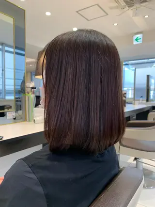 ミディアム カラー パーマ 小田切 栄司のヘアスタイル