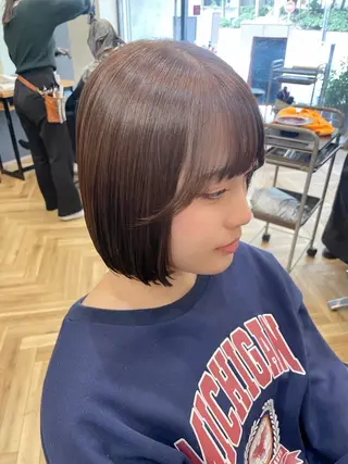 ショート 鎌取/透明感カラー /ボブ/顔まわりのヘアスタイル