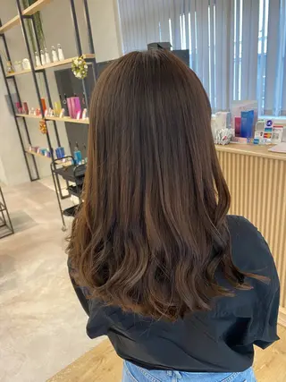 セミロング 艶カラー/縮毛矯正 /髪質改善/はるたのヘアスタイル