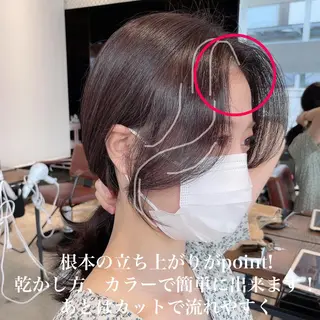 ミディアム 本格韓国ヘア🇰🇷 【uni】キューさんのヘアスタイル