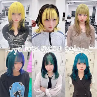 ミディアム カラー 🪼ウルフNo.1 池袋　タツキ🪼のヘアスタイル