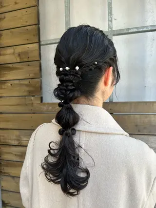 ロング ヘアアレンジ 横浜カラー/パーマ/ SAKI💫のヘアスタイル