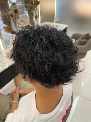 ショート パーマ メンズ 髪質改善/縮毛/トリ ートメント/平野広大のヘアスタイル