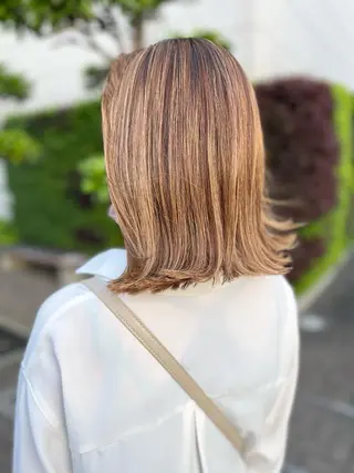 ミディアム カラー olino【西田辺】 KAORIのヘアスタイル