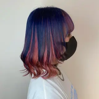 ミディアム カラー ★デザインカラー ハイトーン ももか★のヘアスタイル