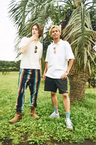 ショート カラー パーマ メンズ スキンフェード/パー マ/須田陸斗のヘアスタイル