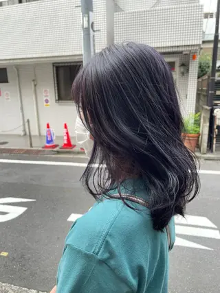 セミロング カラー 🦋透明感カラー /ケアブリーチ🦋のヘアスタイル