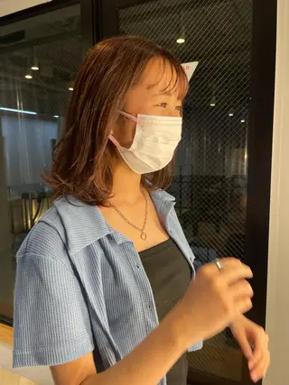 カラー yuri/オリーブ/ 暖色カラー/レイヤーのヘアスタイル