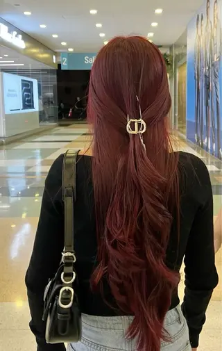 カラー 🍒♡艶髪暖色カラー saaya♡🍒のヘアスタイル