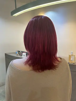 ミディアム カラー 湯浅 美葉のヘアスタイル