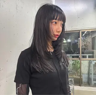 ロング ボブ/顔周りレイヤー 似合わせcut🪽のヘアスタイル