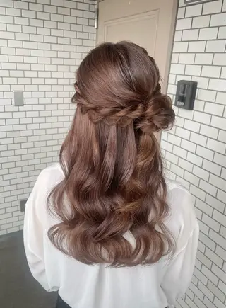 ロング ヘアアレンジ 参列♡デートゆるふわ ヘアメイク🎀みゆうのヘアスタイル