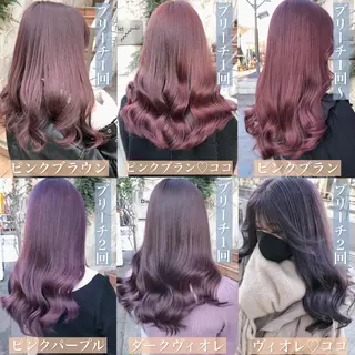 ロング カラー ヘアアレンジ メンズ キッズ 💟Chloe原宿店 🩶ハイトーンのヘアスタイル