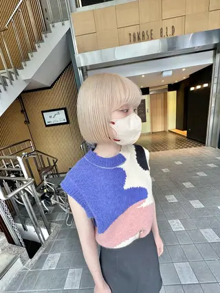 ミディアム カラー Selenehair 三条本店のヘアスタイル