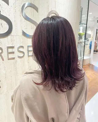 ミディアム カラー 高橋 芽衣のヘアスタイル