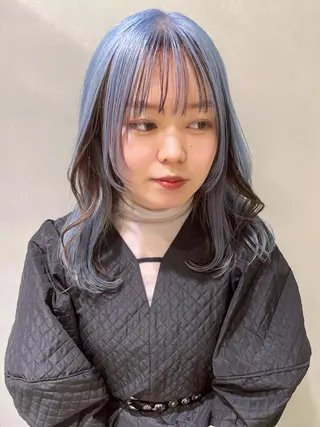 セミロング カラー 心斎橋/ブリーチ minamiのヘアスタイル