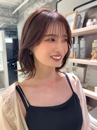 ミディアム 明松 功喜のヘアスタイル