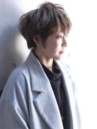 ショート カラー パーマ ヘアアレンジ ace share salon所属・桑原 祥のヘアスタイル