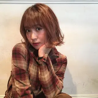 ショート カラー 銀座🤍ボブ/ ミディアム/佐野夢美のヘアスタイル