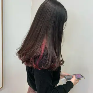 セミロング カラー 👑満足度1000% 重村 春奈👑のヘアスタイル