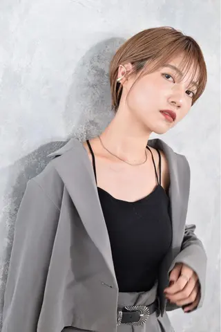 ショート カラー ノンダメージサロン まつうらるなのヘアスタイル