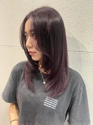 セミロング カラー 艶カラー/レイヤー カット✂️近澤瑠以のヘアスタイル