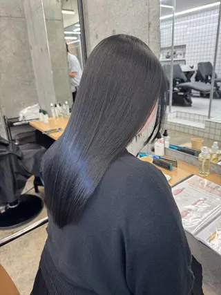 ロング 髪質改善×縮毛矯正× 艶カラー 吉原和磨のヘアスタイル