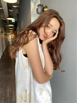 ロング カラー 似合わせカラーパーマ 🌿kitin米川のヘアスタイル