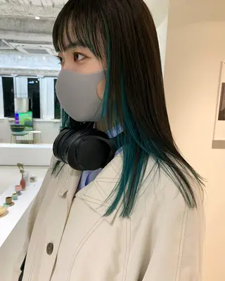 セミロング カラー ANY／SUE 千葉パーマのヘアスタイル