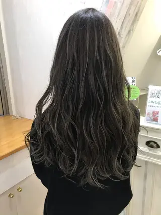 ロング カラー 前髪カット無料🎉 髪質改善✨影山湧市のヘアスタイル