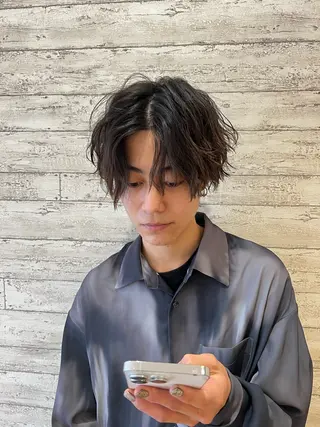 パーマ メンズ メンズパーマ特化型 /京橋/栗野京弥のヘアスタイル