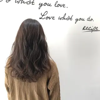 セミロング カラー 河内 元伸のヘアスタイル