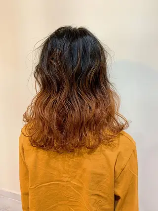 ミディアム カラー カラー特化サロン大阪 ルービック江坂/新城のヘアスタイル