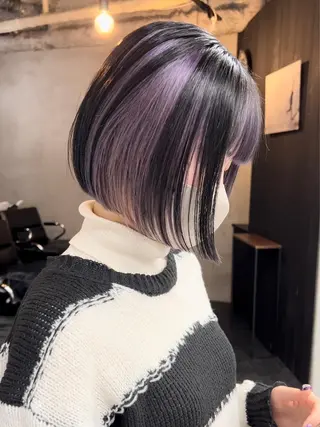 ショート ブリーチダブルカラー ハイライト/山本喜熙のヘアスタイル