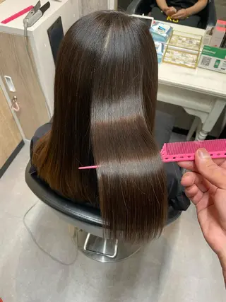 セミロング 髪質改善カラー特化 井上秀樹のヘアスタイル