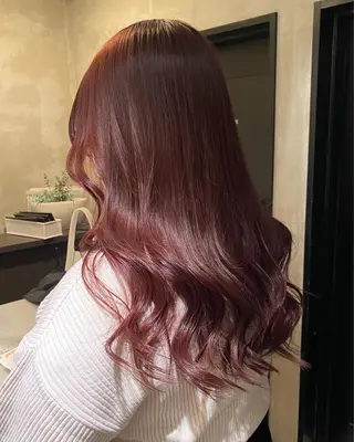 セミロング カラー 💗ガーリーヘア🎀 saki💗のヘアスタイル