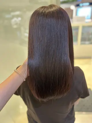ミディアム カラー 艶質改善/縮毛矯正 ササキナツミのヘアスタイル