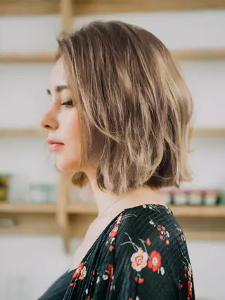 ミディアム カラー パーマ Emerge 蒲田 東口店【エマージュ】のヘアスタイル