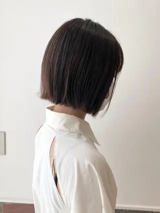 ミディアム ボブ🍊暖色カラー 浅草【Bob美容師】のヘアスタイル