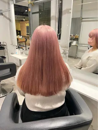 ロング カラー ヘアアレンジ トレンドモテカラー 🩷色落ちまで可愛くのヘアスタイル